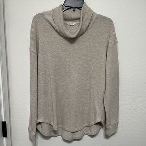 Splendid beige tight knit cowlneck sweater - Size Medium - Rtl $118